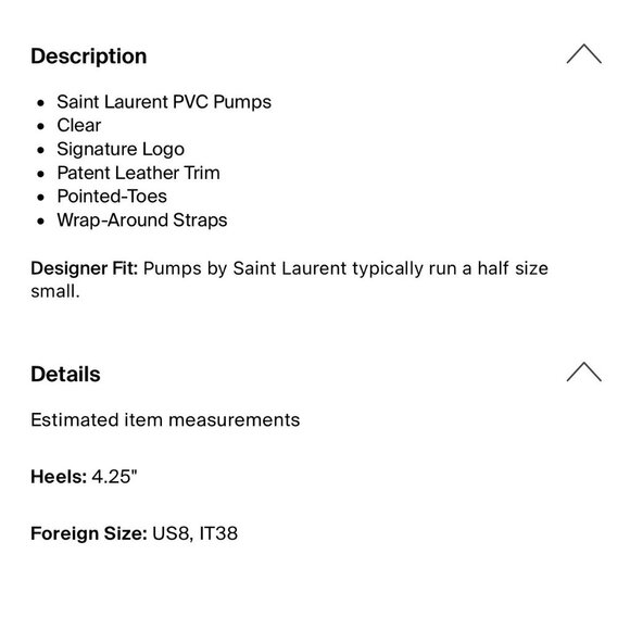 saint laurent authentic Clear Black PVC Signature Logo Pumps Heels 8 - Picture 6 of 8